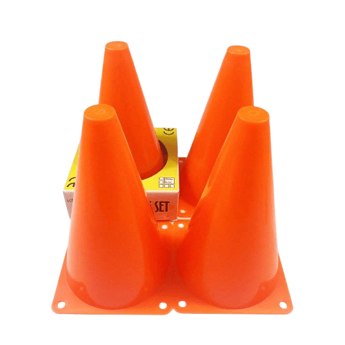 กรวยฝึกซ้อม YASUMA ความสูง 20CM ชุด 4 อัน สีส้ม สำหรับทุกกีฬา